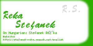 reka stefanek business card